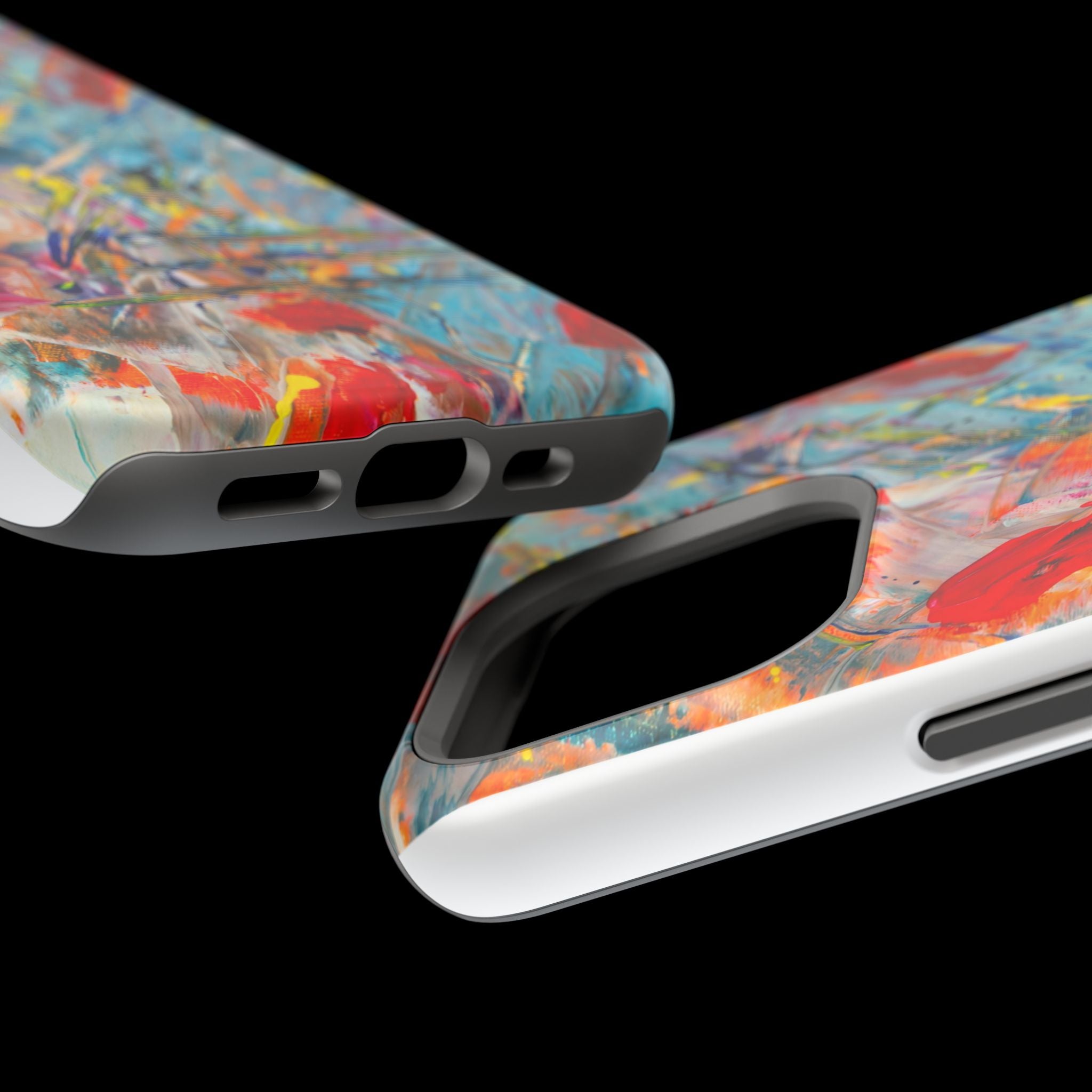 Vibrant Magnetic Phone Cases for Art Lovers, Colorful Phone Protection, Unique Gift for Creatives, Customizable Tech Cases