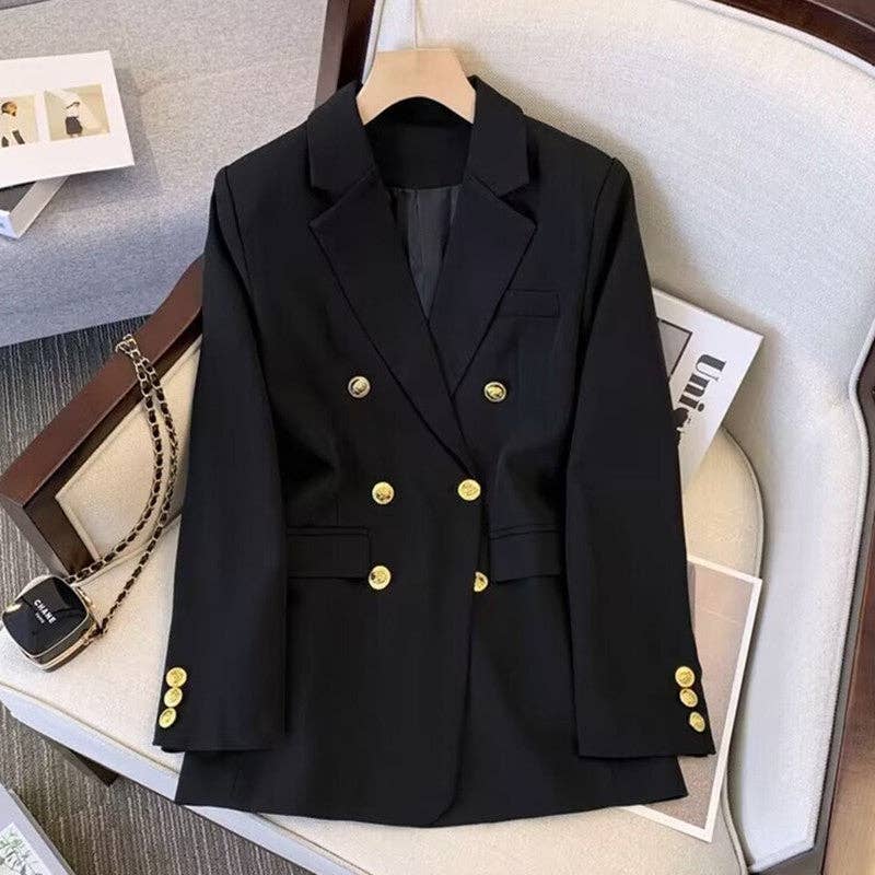 Women’s Relaxed Fit Blazer and Pants Two-Piece Set: Pink / XL