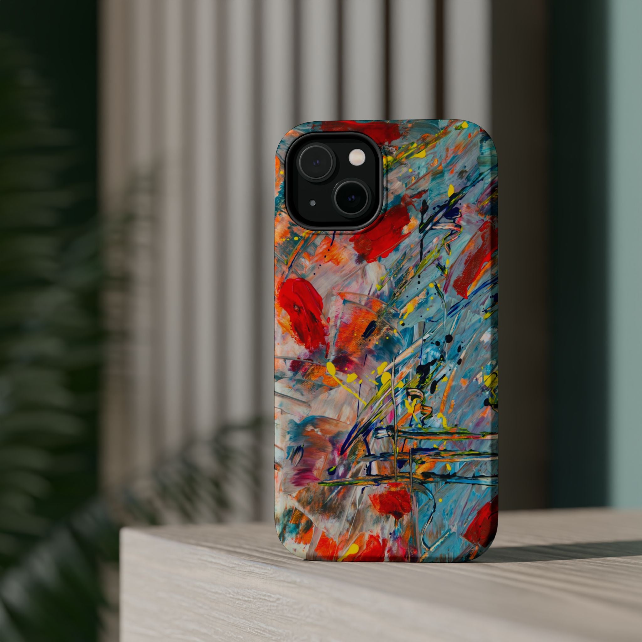 Vibrant Magnetic Phone Cases for Art Lovers, Colorful Phone Protection, Unique Gift for Creatives, Customizable Tech Cases
