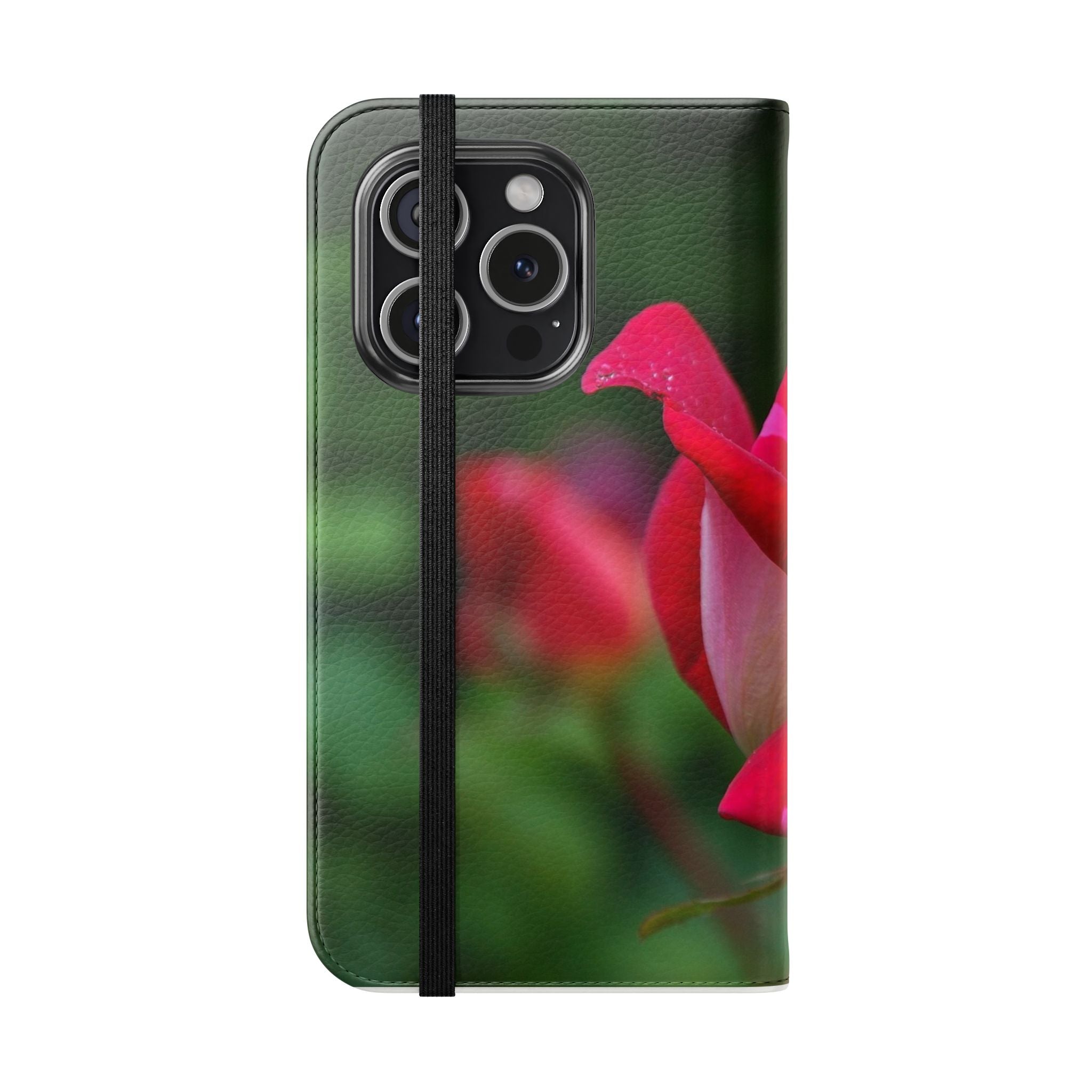 Rose Floral Flip Case, Elegant Phone Cover, Gift for Her, Stylish Smartphone Wallet, Mother's Day Accessory, Chic Tech Gear