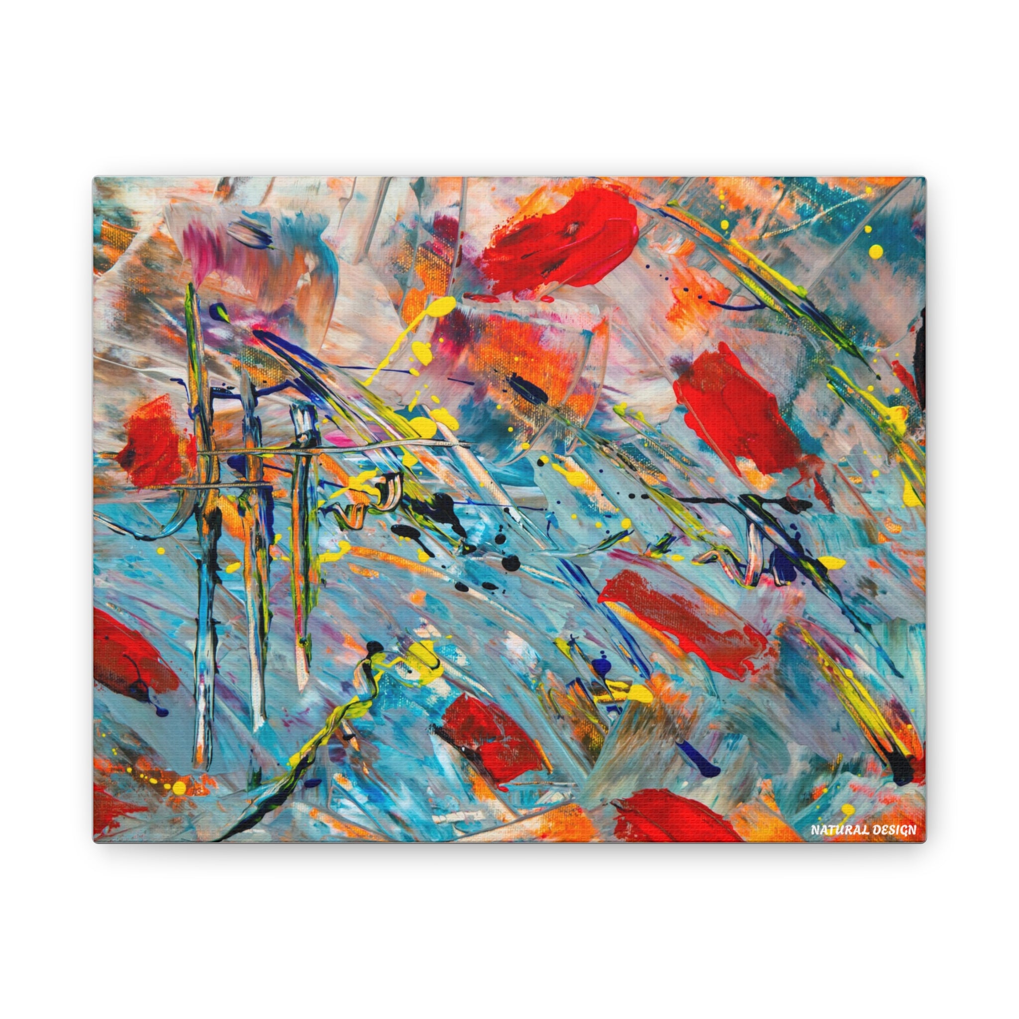 Vibrant Abstract Canvas Art Print, Colorful Wall Decor, Artistic Home Accent, Modern Living Room Decoration, Unique Gift Idea