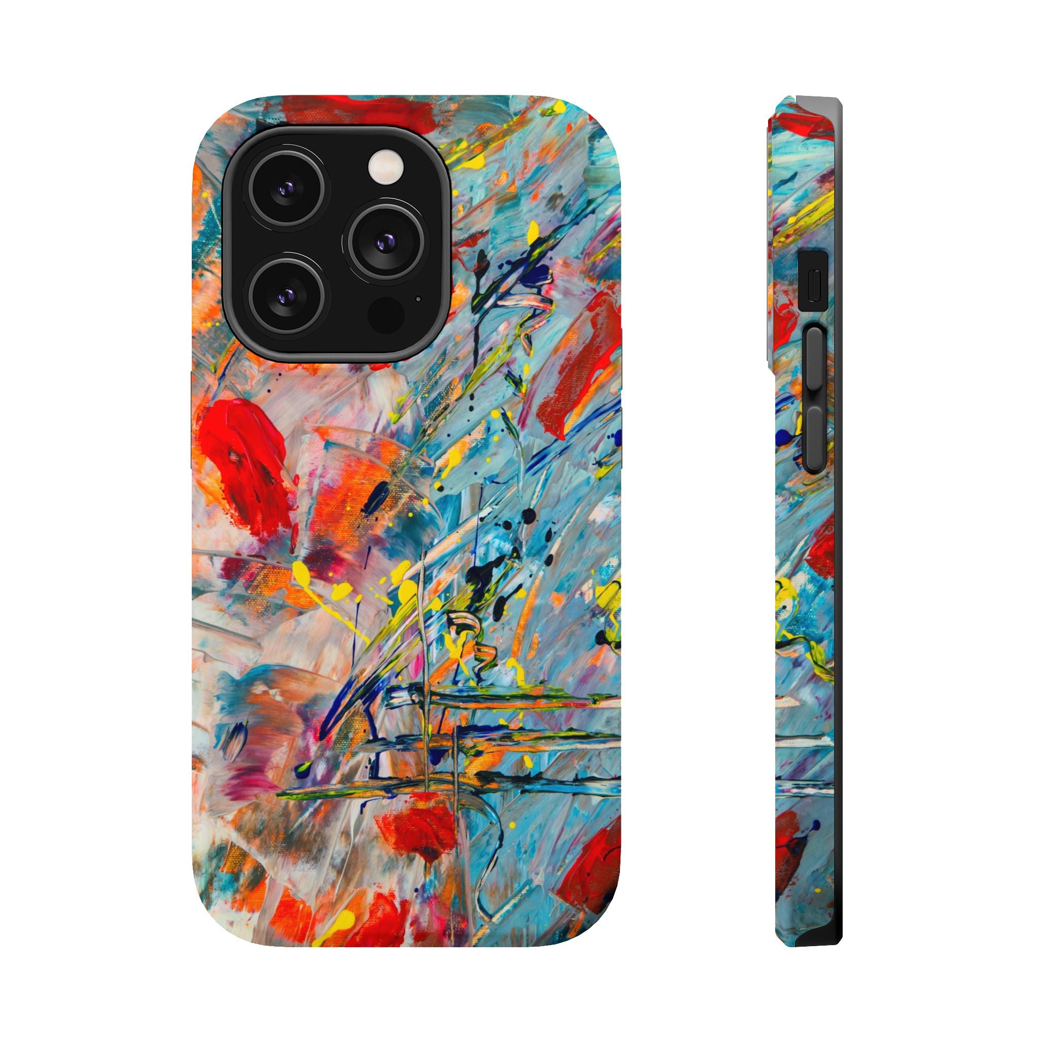 Vibrant Magnetic Phone Cases for Art Lovers, Colorful Phone Protection, Unique Gift for Creatives, Customizable Tech Cases