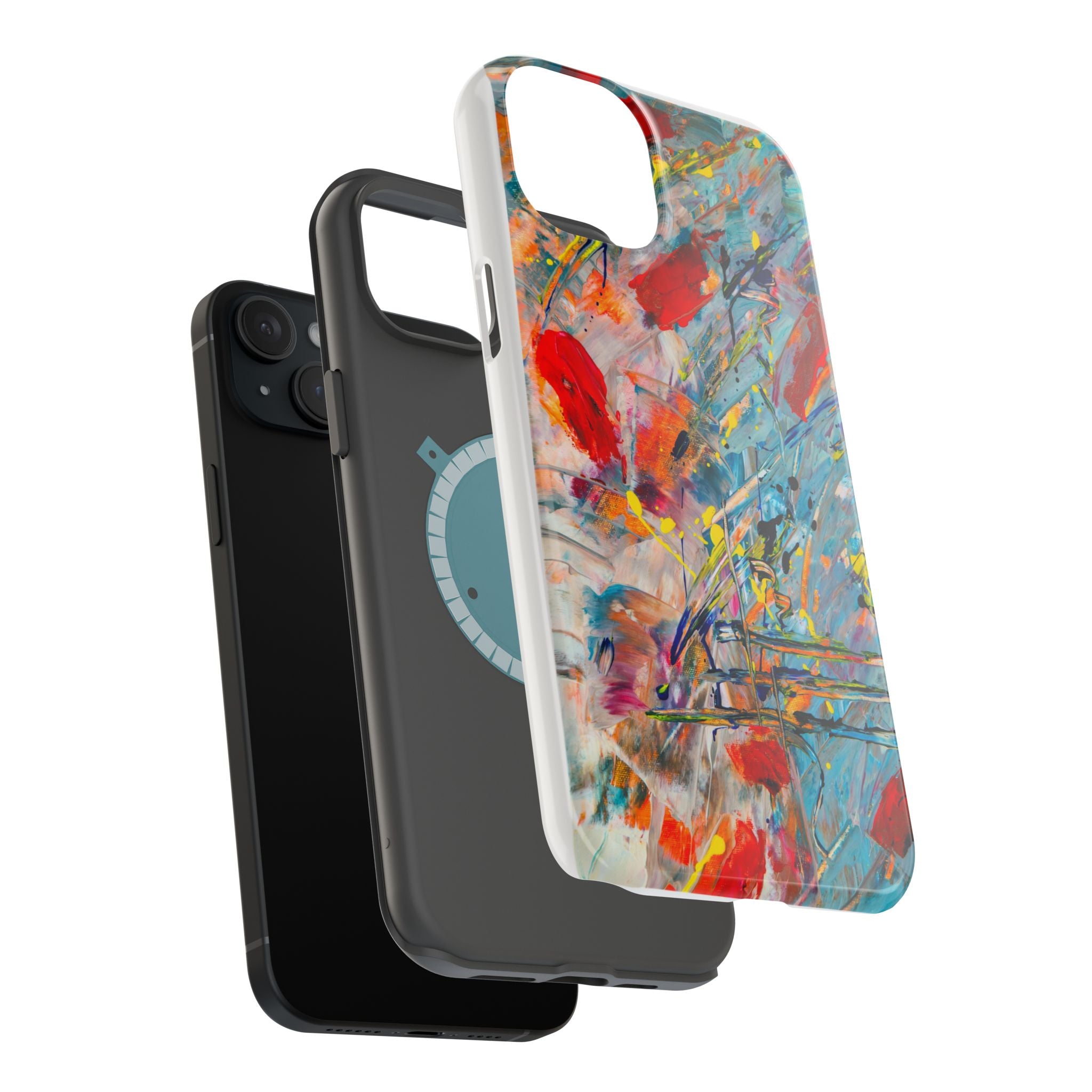 Vibrant Magnetic Phone Cases for Art Lovers, Colorful Phone Protection, Unique Gift for Creatives, Customizable Tech Cases