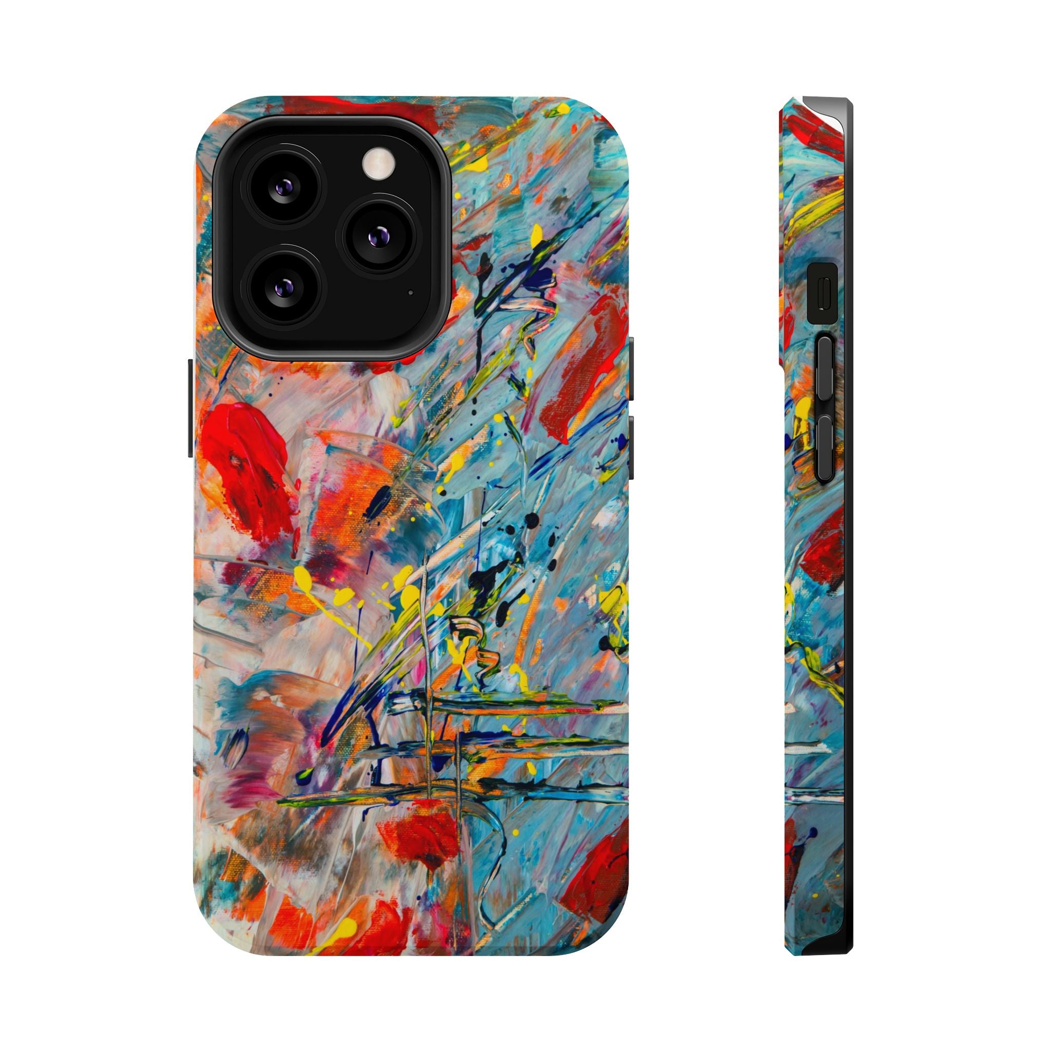 Vibrant Magnetic Phone Cases for Art Lovers, Colorful Phone Protection, Unique Gift for Creatives, Customizable Tech Cases