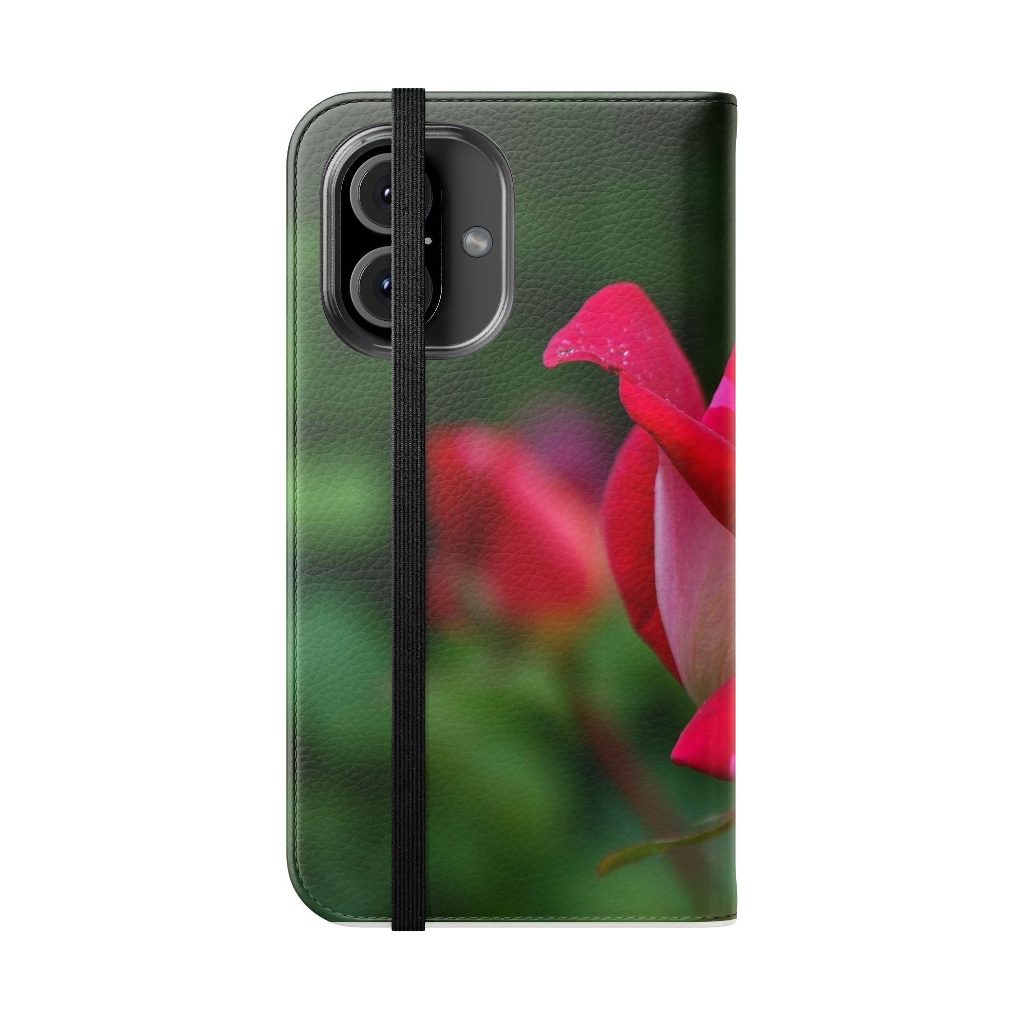 Rose Floral Flip Case, Elegant Phone Cover, Gift for Her, Stylish Smartphone Wallet, Mother's Day Accessory, Chic Tech Gear