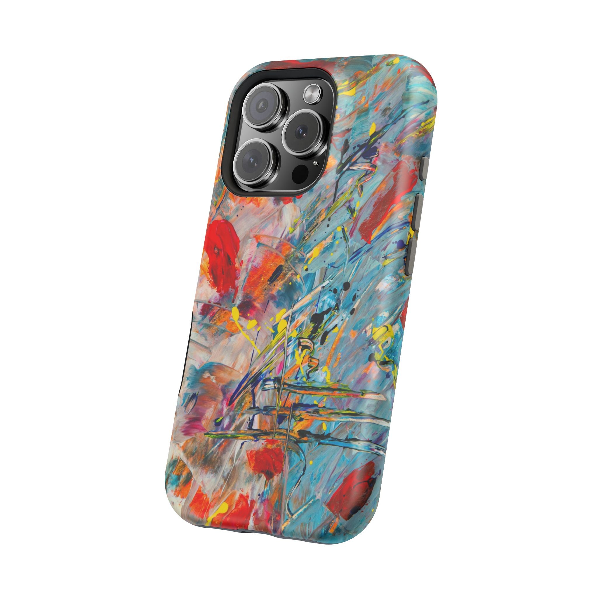 Vibrant Magnetic Phone Cases for Art Lovers, Colorful Phone Protection, Unique Gift for Creatives, Customizable Tech Cases