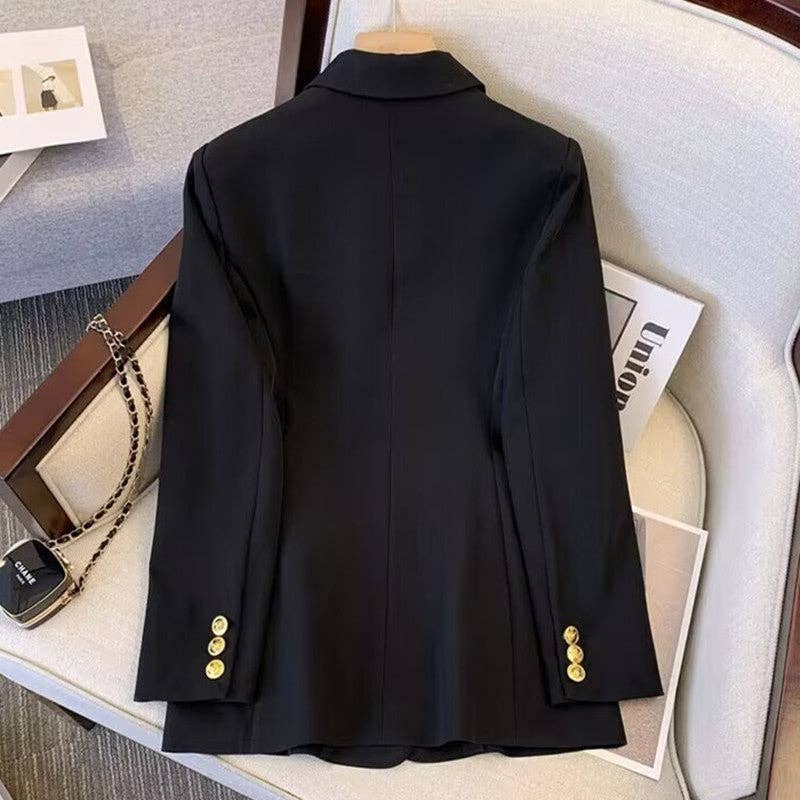 Women’s Relaxed Fit Blazer and Pants Two-Piece Set: Brown / M