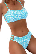 CWMW0886_LEOPARD PRINT BIKINI TWO PIECE SWIMSUIT: TEALBLUE / (L) 1